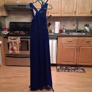 Lulu's Elegant Blue Maxi Dress